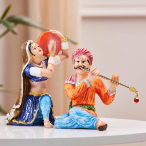 Rajasthani Traditional Musical Couple Decorative Showpiece